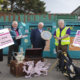 Bryson Recycling cheque presentations to St Kentigern hospice and St Davids Hospice.        Pictured from left; Wendy Clark; community fundraiser' St Kentigern hospice Cllr Geoff Stewart; lead member for waste Conwy Council, Cllr Barry Mellor ; Lead member for environment and transport,  Mark Ellis of Bryson and Adrian Owen; fundraising manager; St Davids hospice.               Picture Mandy Jones